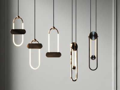 现代餐厅吊灯3D模型下载